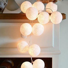 3M White Cotton Ball String Lights with 20 LED Lights