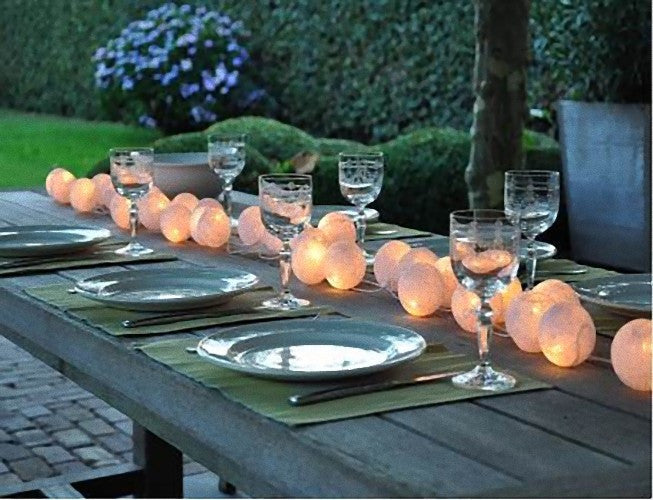 3M White Cotton Ball String Lights with 20 LED Lights
