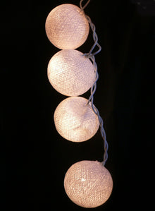 3M White Cotton Ball String Lights with 20 LED Lights