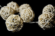 3M Cream White Rattan Ball Christmas Lights – 20 Warm White LEDs