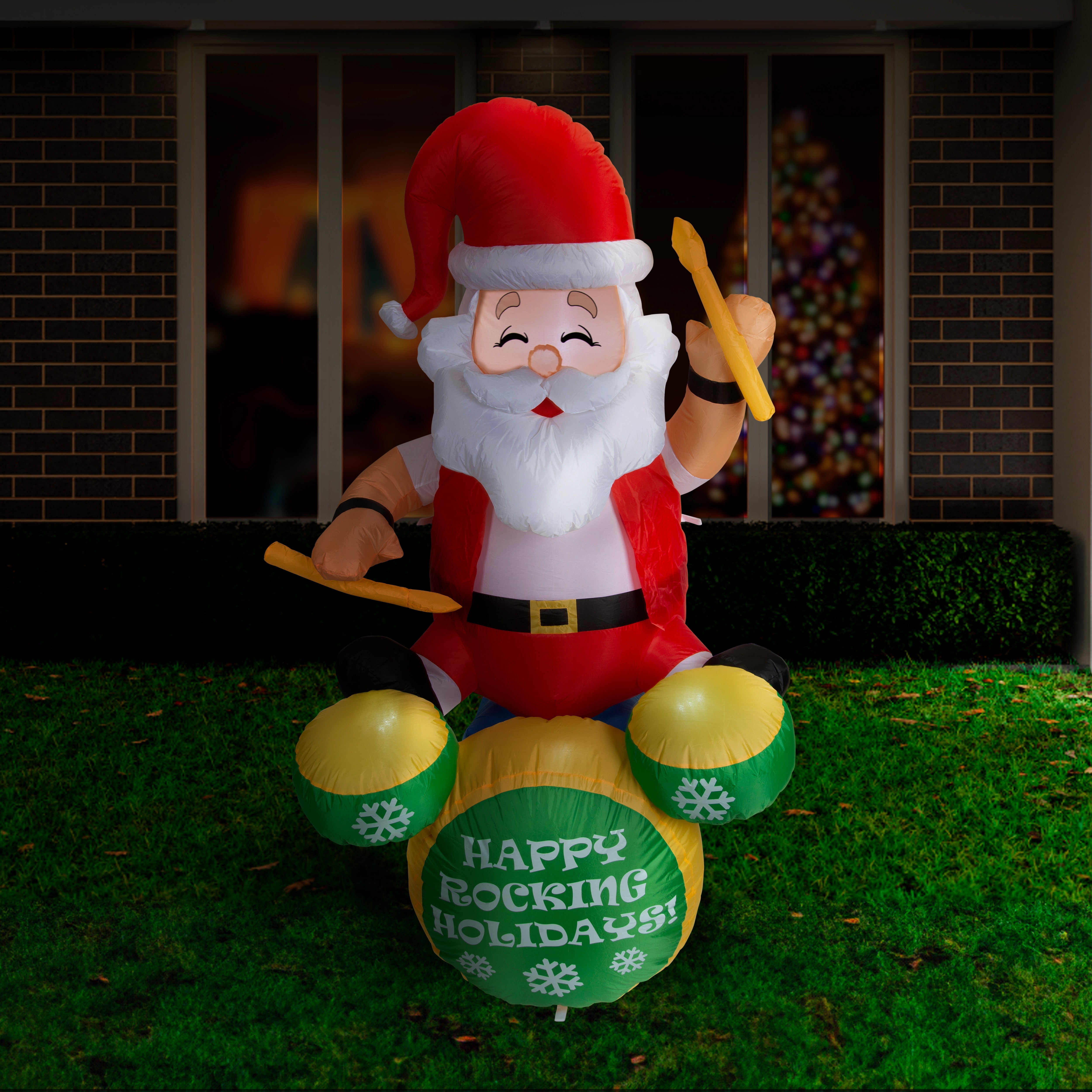 6FT Inflatable Santa Rocking Chair – LED Christmas Inflatable
