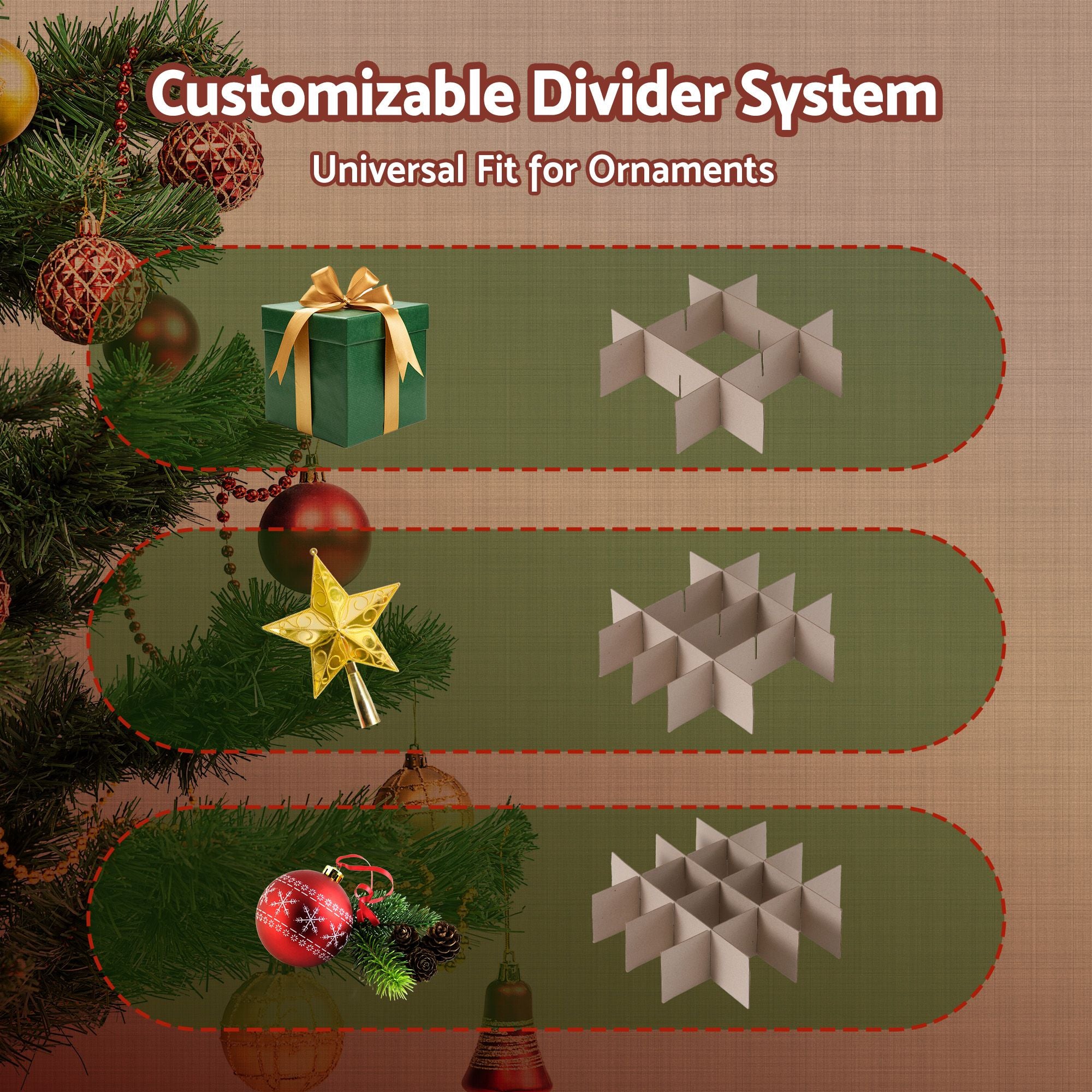 128 Slot Christmas Bauble & Ornament Storage Box