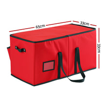 Christmas Bauble Storage Box 128 Slots – Red Non-Woven Fabric