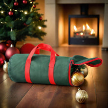 Green Christmas Bauble Storage Bag