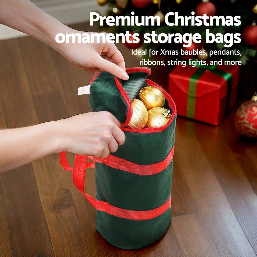 Green Christmas Bauble Storage Bag