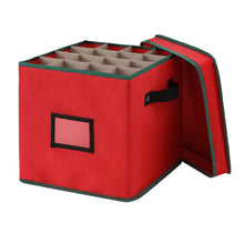 Christmas Bauble Storage Box 64 Slots – Red Oxford Fabric