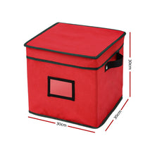 Christmas Bauble Storage Box 64 Slots – Red Oxford Fabric