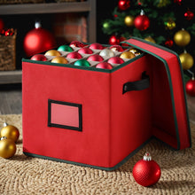 Christmas Bauble Storage Box 64 Slots – Red Oxford Fabric