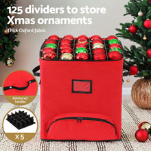 Christmas Ornament Storage Cart 125 Slots – Red Oxford Fabric