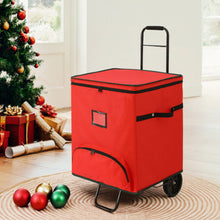 Christmas Ornament Storage Cart 125 Slots – Red Oxford Fabric