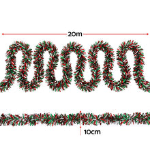 20M Red, Green & Silver Christmas Tinsel