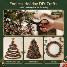 20M Red, Green & Silver Christmas Tinsel