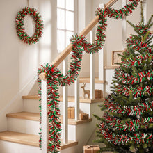 20M Red, Green & Silver Christmas Tinsel