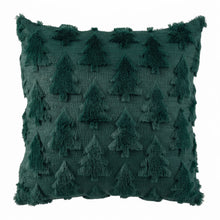 45 x 45CM Green Christmas Tree Faux Fur Cushion Covers - Set of 2