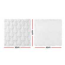 45 x 45CM White Christmas Tree Faux Fur Cushion Covers - Set of 2