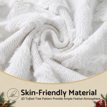 45 x 45CM White Christmas Tree Faux Fur Cushion Covers - Set of 2