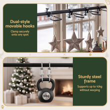 76.5–135CM Adjustable Christmas Garland Hanger with Hooks