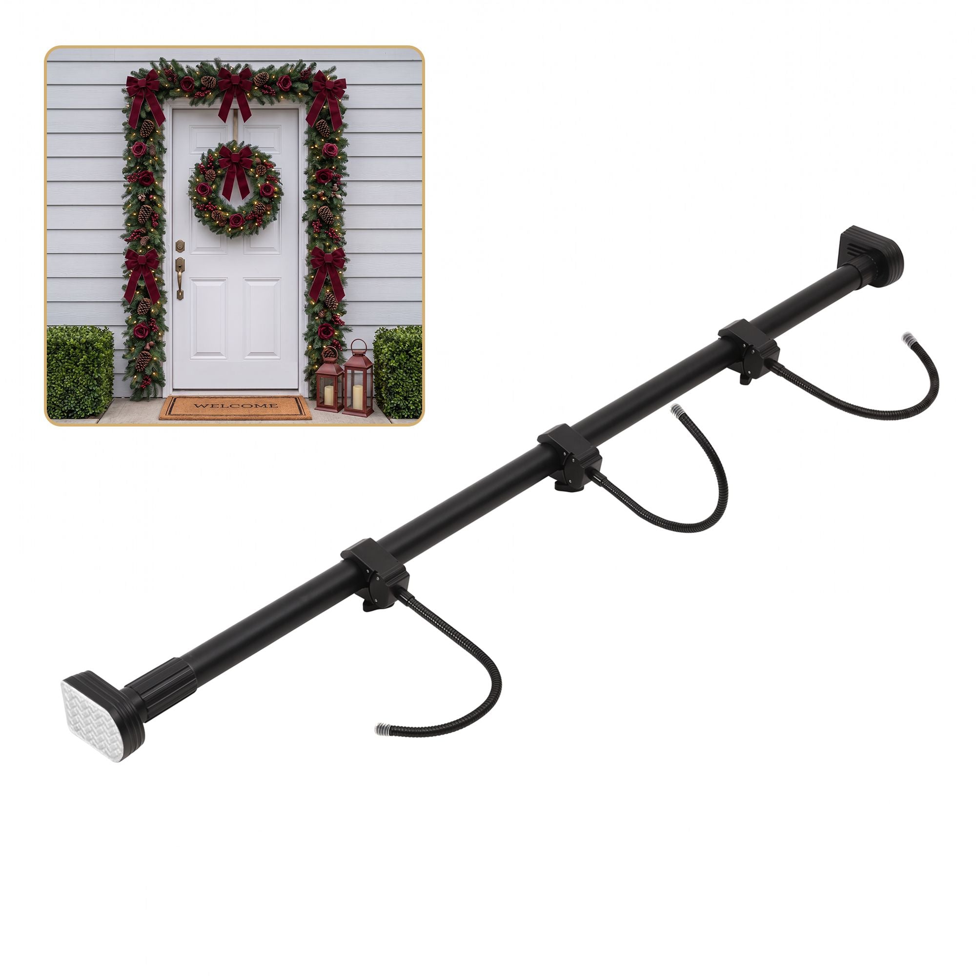 76.5–170CM Adjustable Christmas Garland Hanger with Hooks
