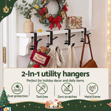 4 Pack Christmas Garland & Stocking Hangers – 10KG