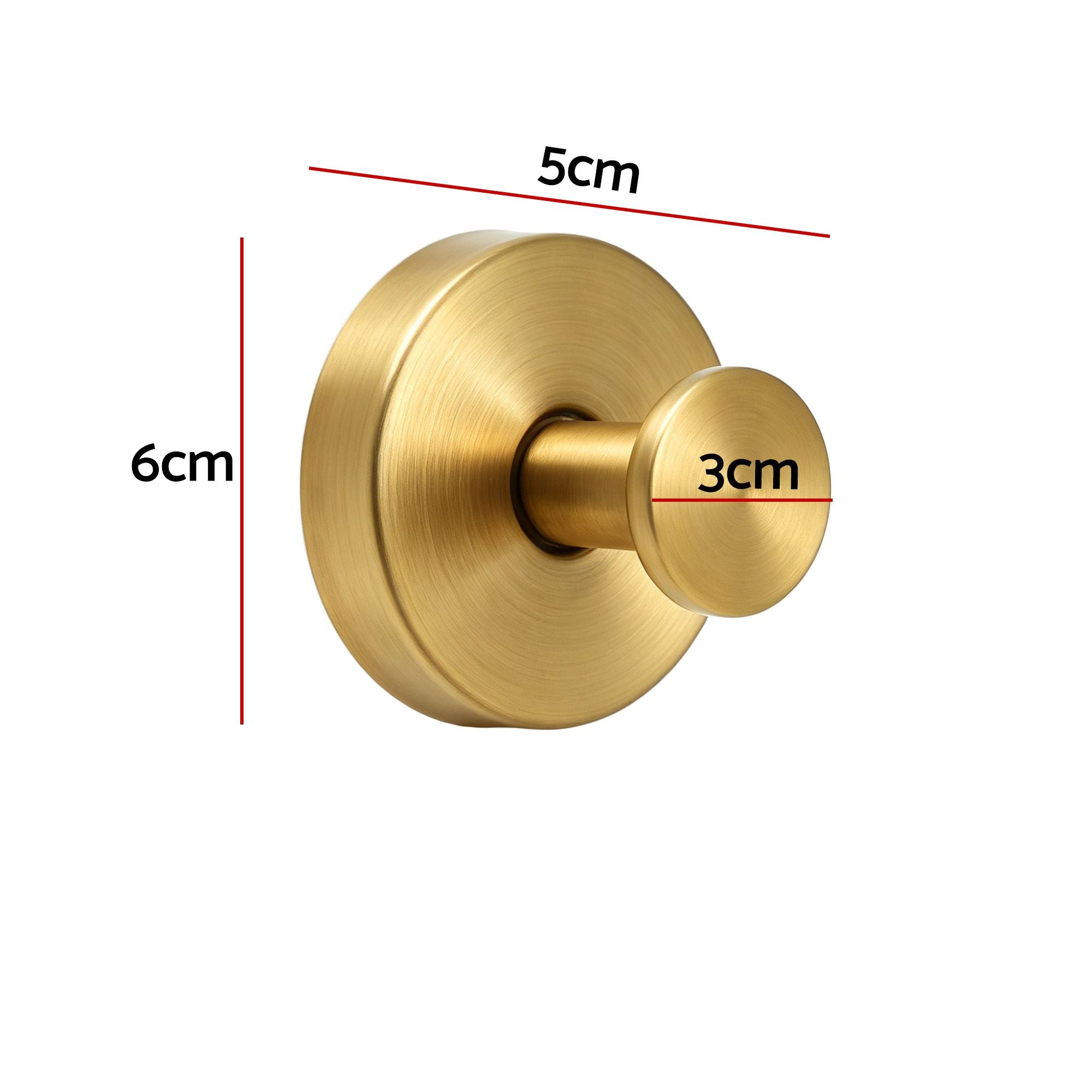 6CM Gold Vacuum Christmas Wreath Hooks – 2 Pack