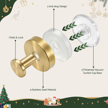 6CM Gold Vacuum Christmas Wreath Hooks – 2 Pack
