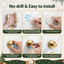 6CM Gold Vacuum Christmas Wreath Hooks – 2 Pack