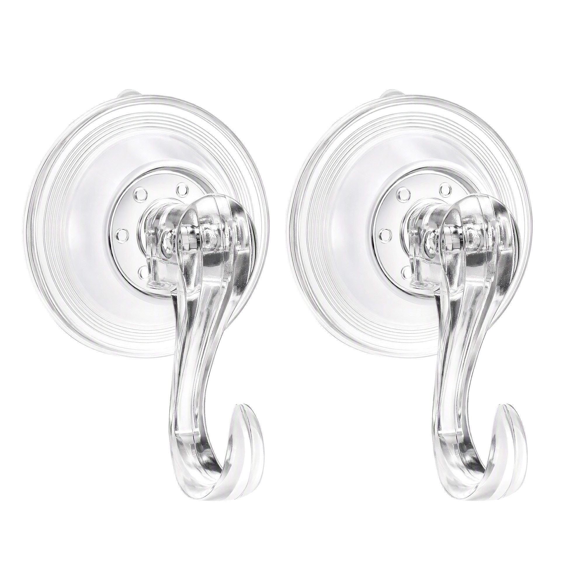 4CM Clear Vacuum Christmas Wreath Hooks – 2 Pack