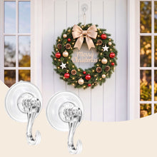 4CM Clear Vacuum Christmas Wreath Hooks – 2 Pack