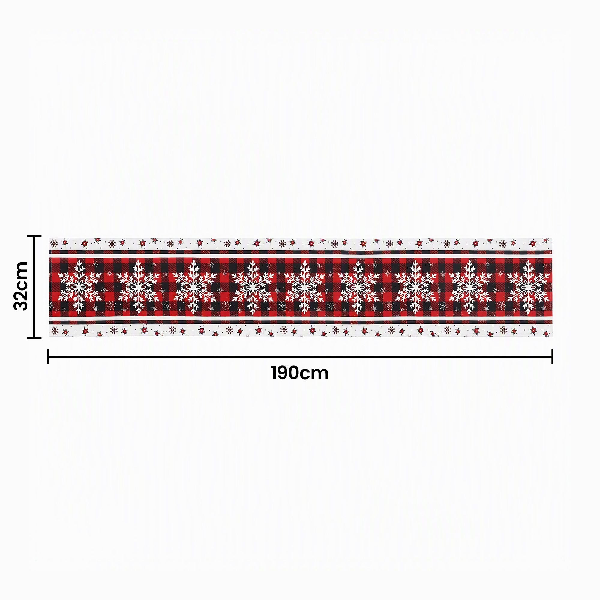 190 x 32CM Buffalo Plaid Christmas Table Runner