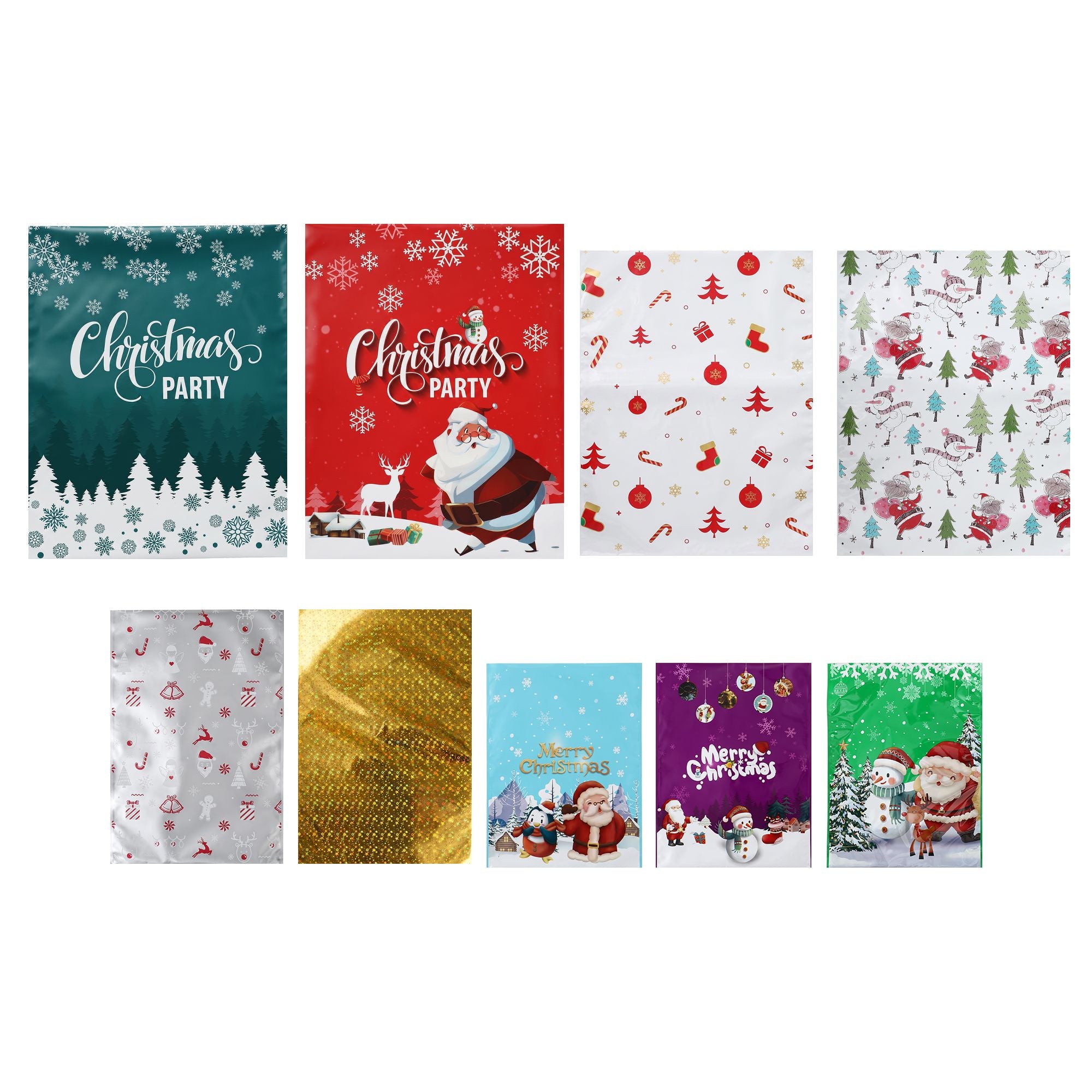 27-Piece Christmas Gift Bag Set – 9 Festive Designs