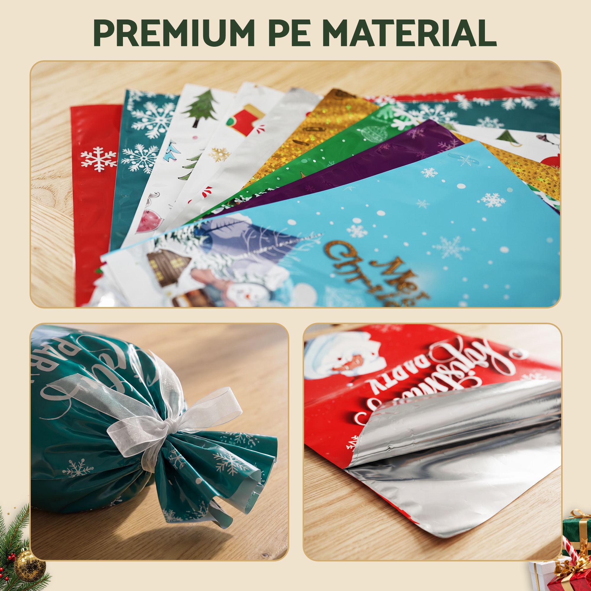 27-Piece Christmas Gift Bag Set – 9 Festive Designs