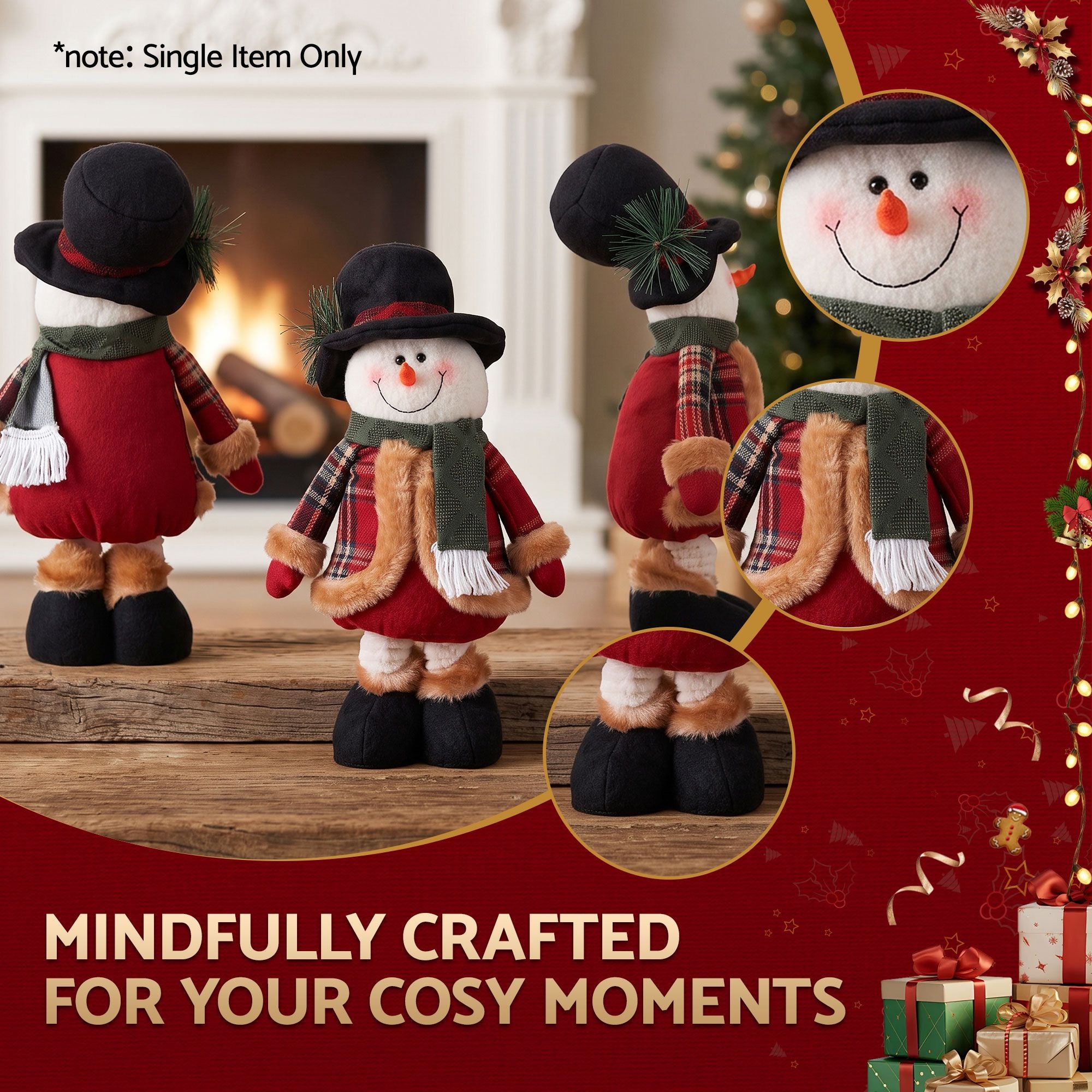 40–56CM Telescopic Christmas Snowman Decoration