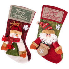 2 Pack 3D Christmas Stockings with Plush Santa & Snowman – 43.5CM