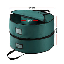 60CM 2-Tier Garland & Wreath Storage Bag – Green Oxford Fabric