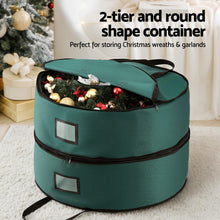 60CM 2-Tier Garland & Wreath Storage Bag – Green Oxford Fabric