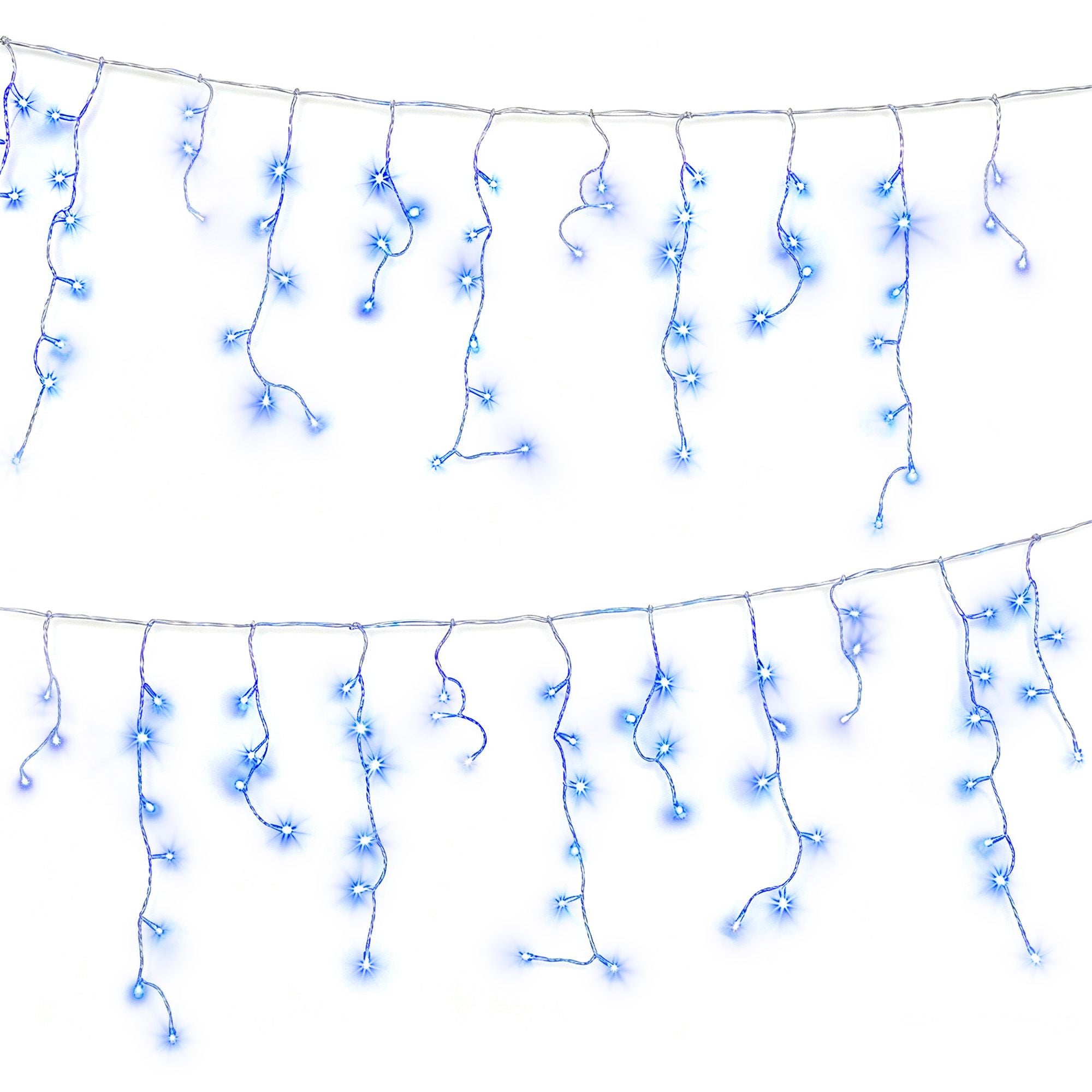 32M Solar Blue LED Icicle Christmas Lights with 960 LEDs