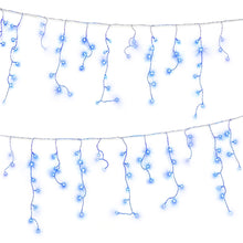 32M Solar Blue LED Icicle Christmas Lights with 960 LEDs