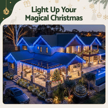 32M Solar Blue LED Icicle Christmas Lights with 960 LEDs