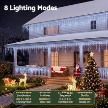 32M Solar Icicle Lights with 960 Cool White LED Lights