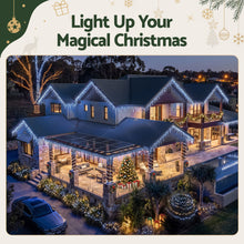 32M Solar Icicle Lights with 960 Cool White LED Lights