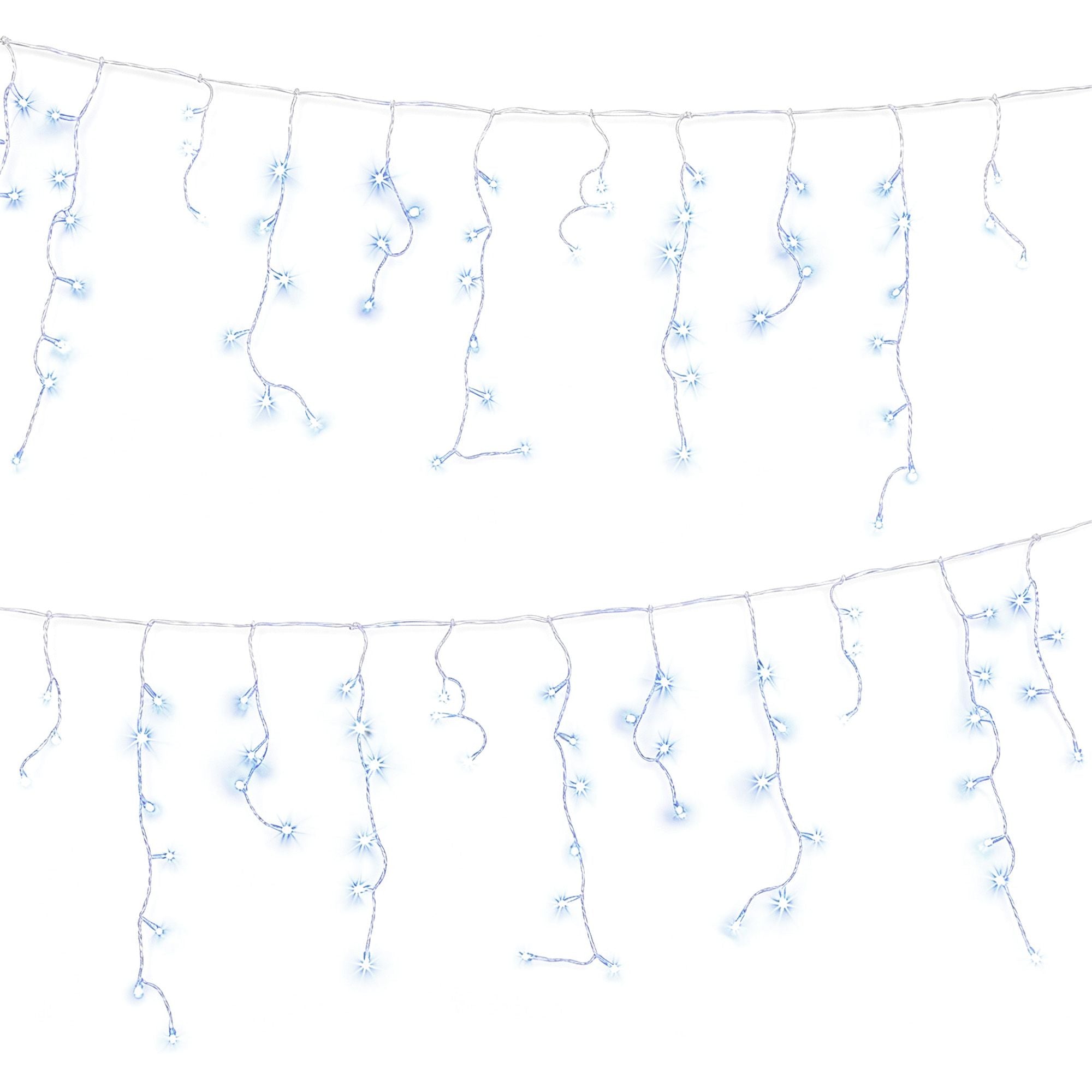 32M Solar Icicle Lights with 960 Cool White LED Lights