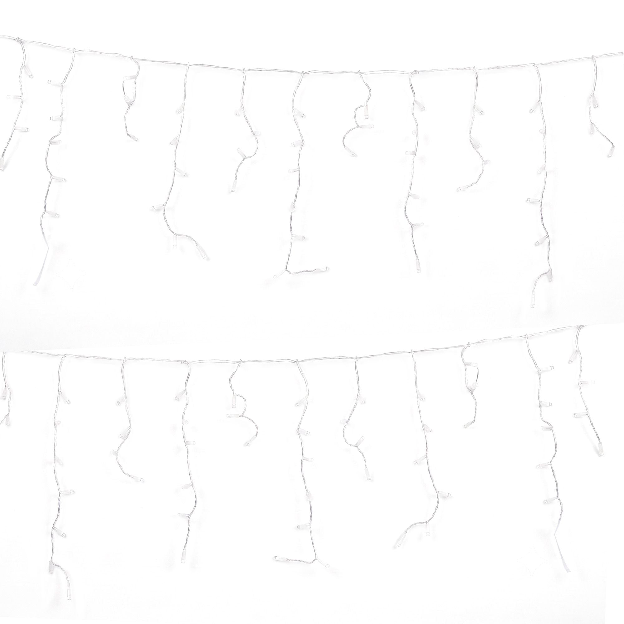 32M Solar Icicle Lights with 960 Cool White LED Lights