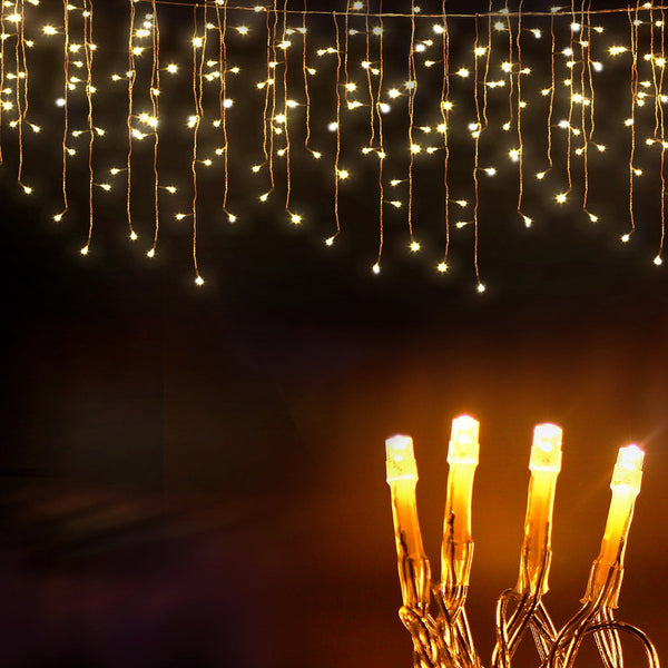 32M Icicle Christmas Lights – 192 Drops 960 Warm White LEDs