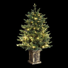4FT Pre-Lit Potted Christmas Tree with 100 Warm White LEDs