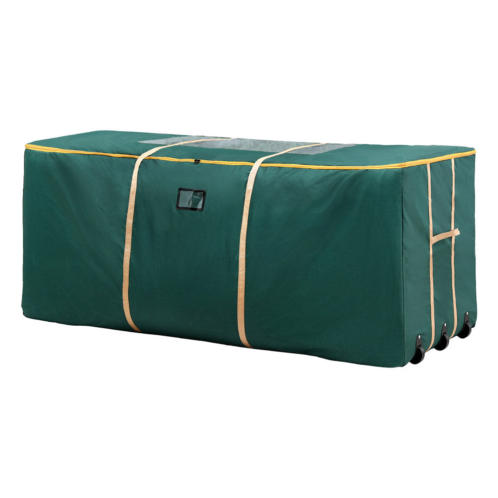 10FT Christmas Tree Storage Bag with Wheels – Green Oxford Fabric