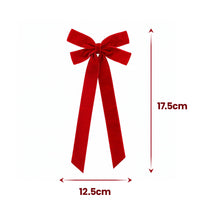 26CM Red Velvet Christmas Bows – 12-Piece Set