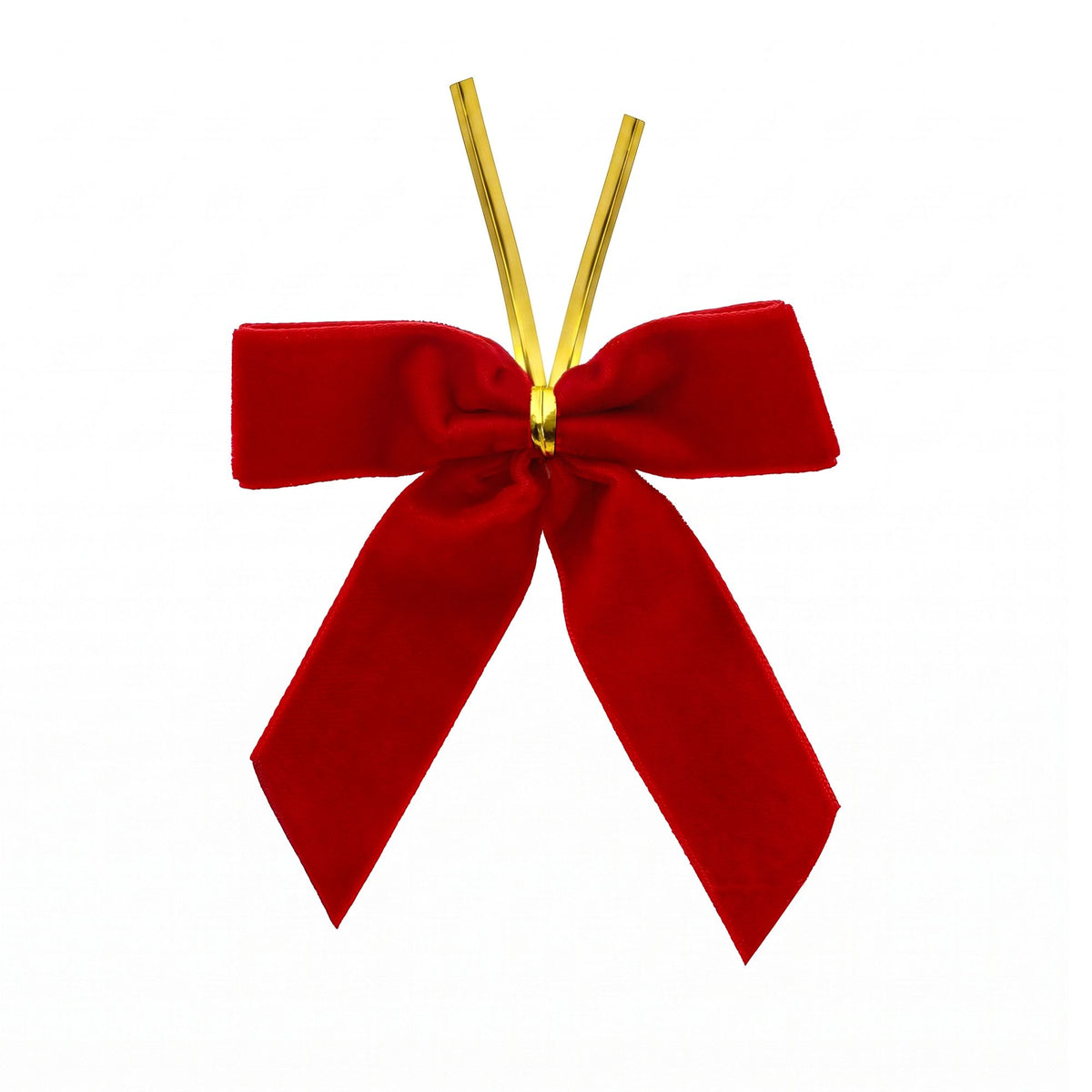 9.5CM Red Velvet Christmas Bows – 24-Piece Set
