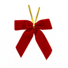 9.5CM Red Velvet Christmas Bows – 24-Piece Set