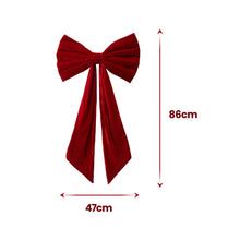 82CM Red Velvet Christmas Tree Topper Bow