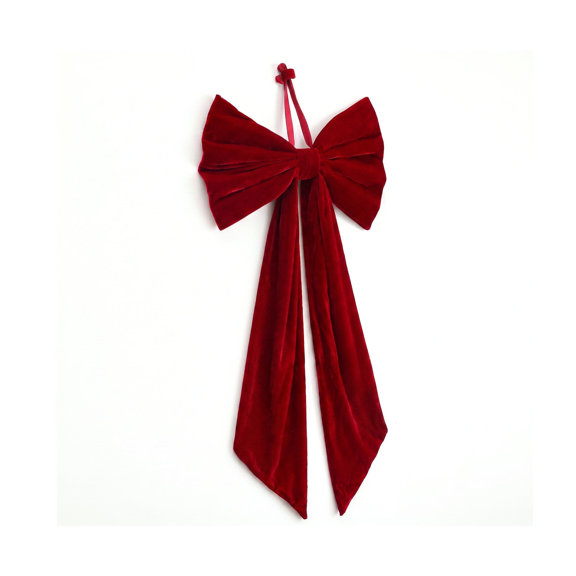 82CM Red Velvet Christmas Tree Topper Bow